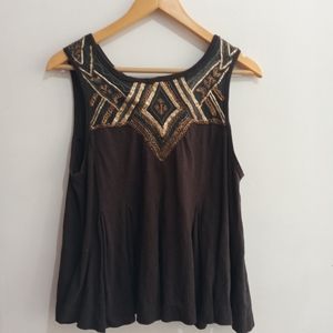 Free People S Embroidered Lace Back Top